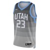 Dres Utah Jazz Lauri Markkanen Nike 2025-26 City Edition Sivo Swingman
